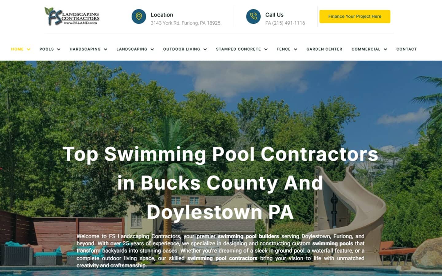 FS Landscaping Contractors site we built