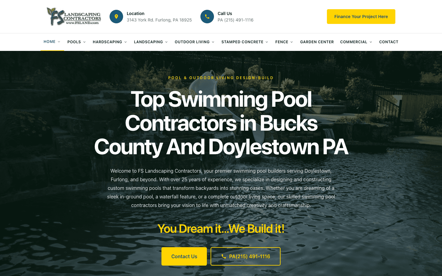 FS Landscaping Contractors site we built